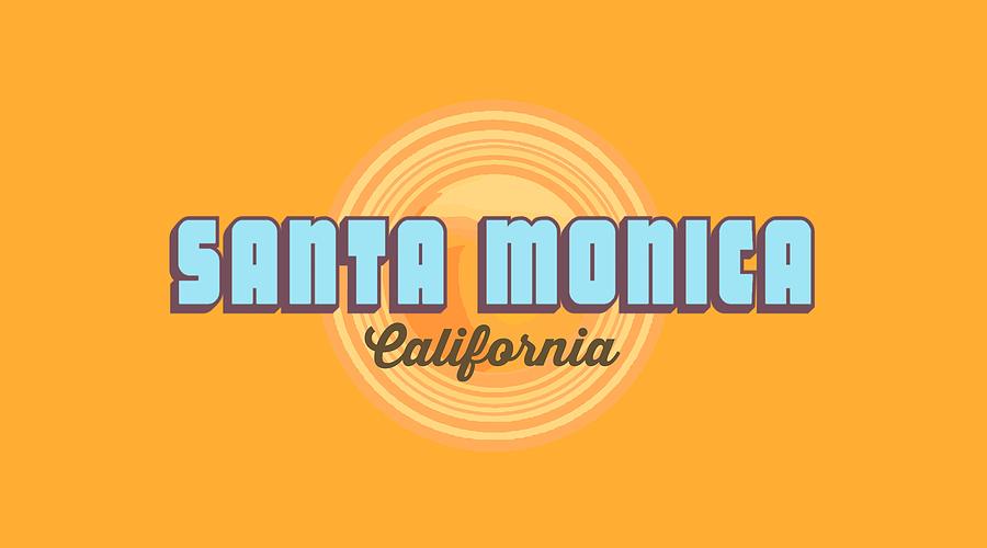 Santa Monica Digital Art - Santa Monica #11 by American Roadside