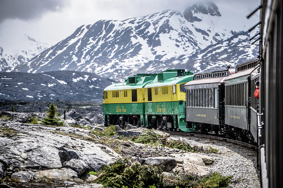 Scenic train from Skagway to White Pass Alaska #11 Photograph by Alex Grichenko