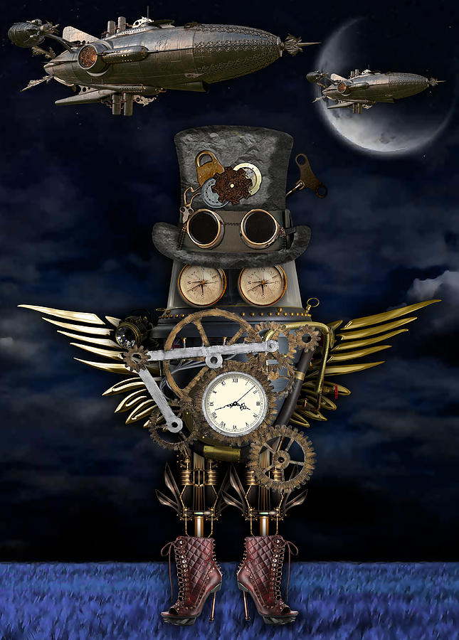 Steampunk Art #11 Mixed Media by Marvin Blaine