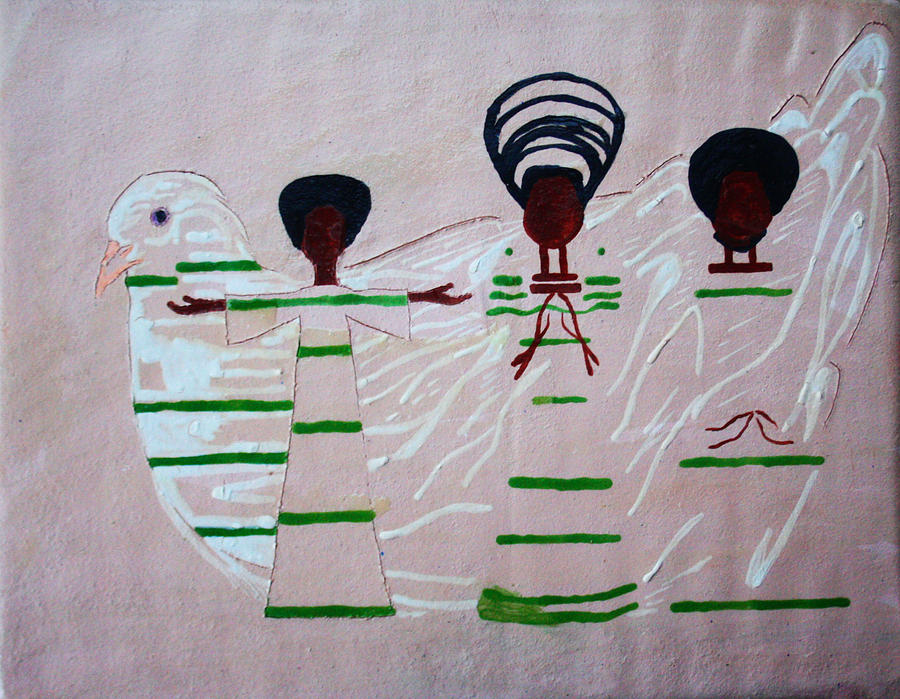 The Holy Family #11 Painting by Gloria Ssali