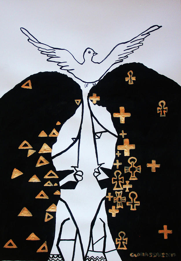 The Holy Trinity #11 Painting by Gloria Ssali