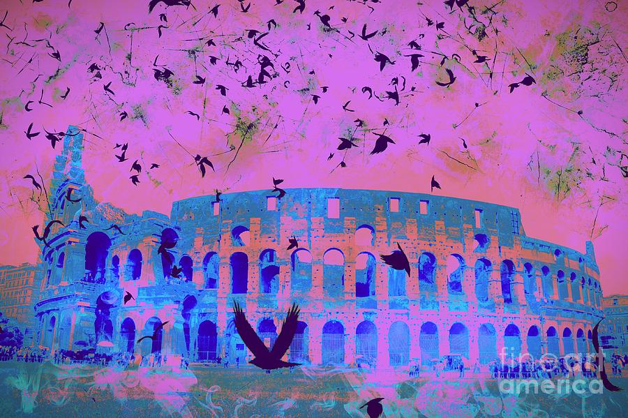 The Roman Colosseum From Afar #11 Digital Art by Marina McLain