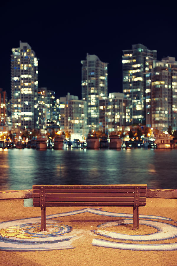 Vancouver city night #11 Photograph by Songquan Deng