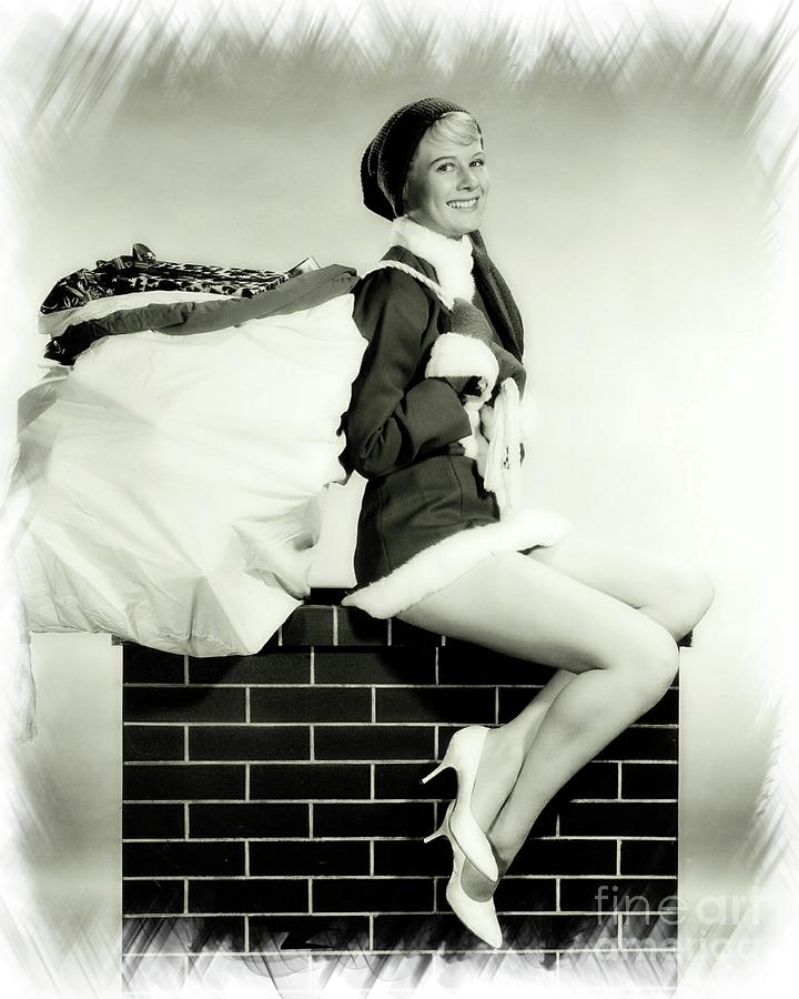 Vintage Hollywood Christmas Pinup Photograph By Esoterica Art Agency