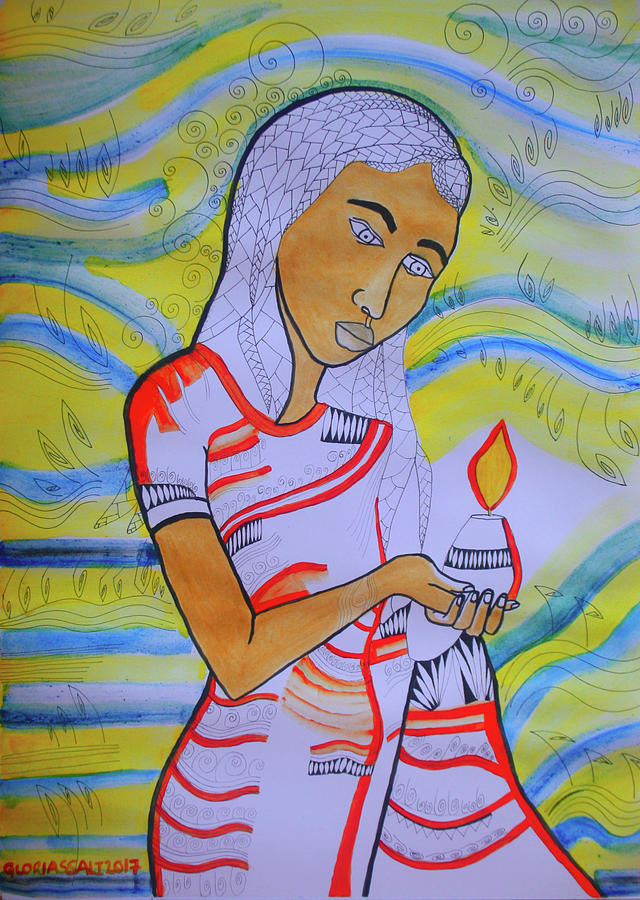 Wise Virgin #11 Painting by Gloria Ssali