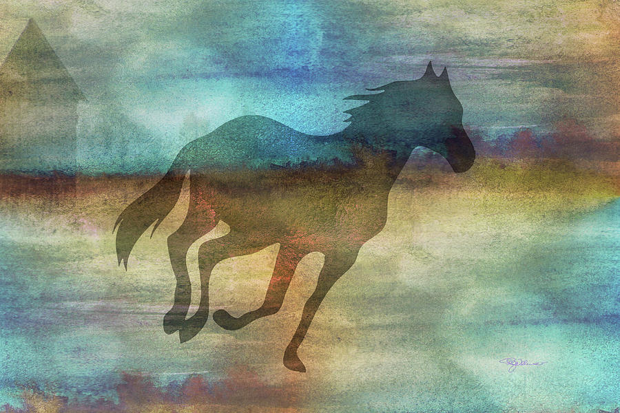 11037 Horse Digital Art by Pamela Williams