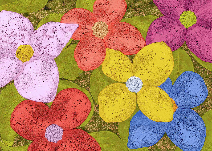 Simple Flowers Digital Art by Bill Johnson