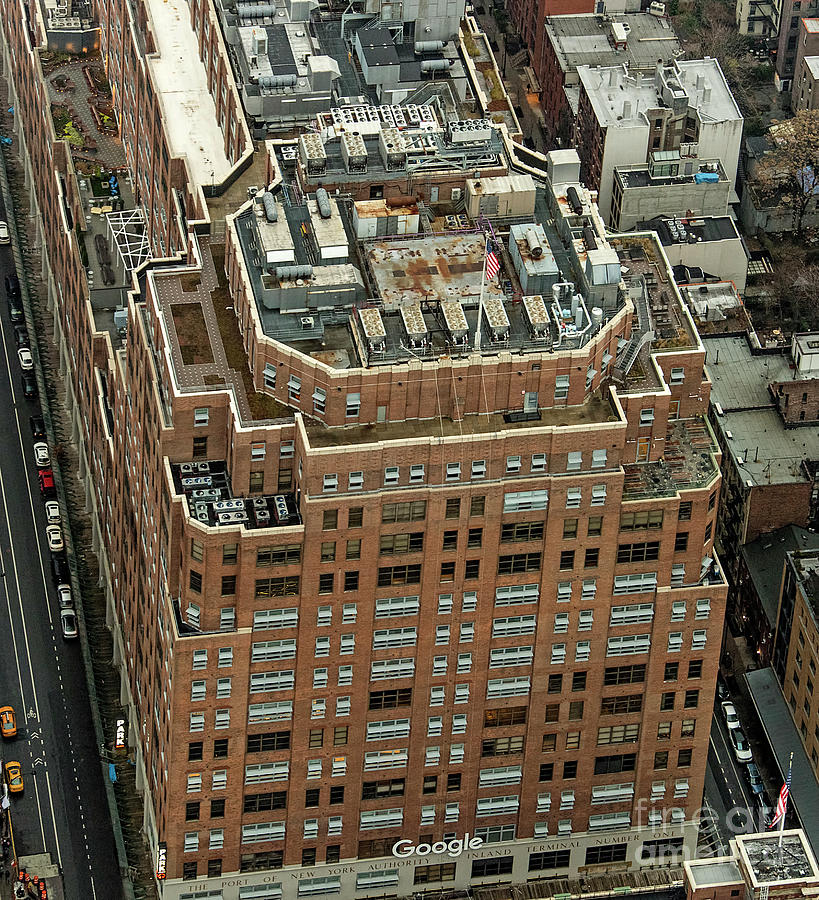 111 Eighth Avenue - Google Building Aerial Photo Photograph by David Oppenheimer