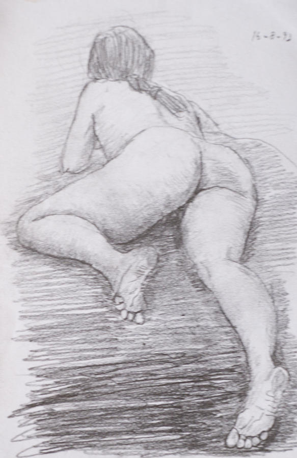 Nude study #112 Drawing by Masami Iida