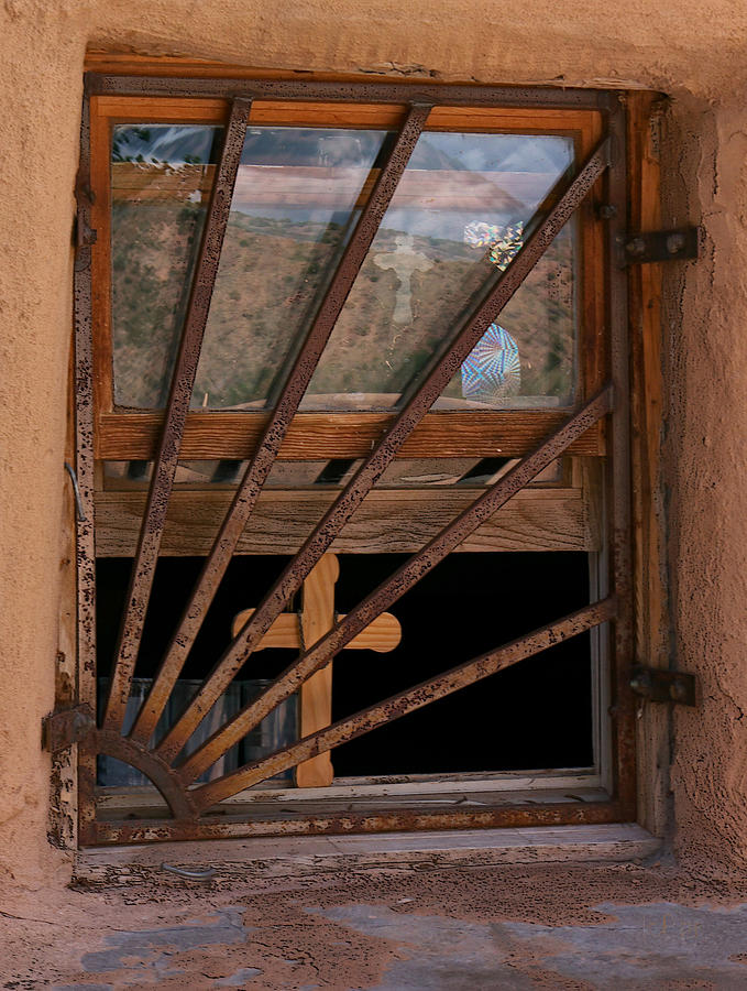 11271 Basement Window of Santuario De Chimayo Photograph by John Prichard
