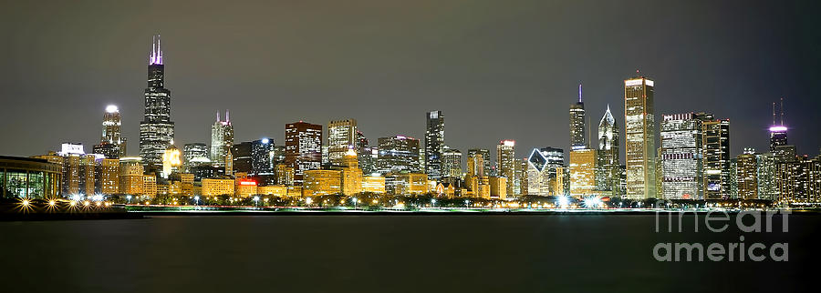1131 Chicago Skyline Panoramic Photograph by Steve Sturgill