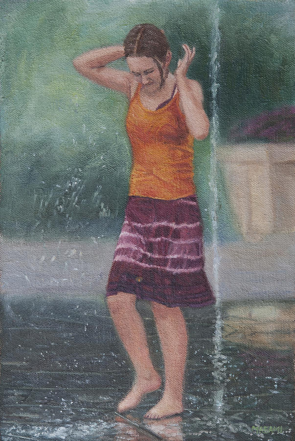 Fountain Girl #114 Painting by Masami Iida