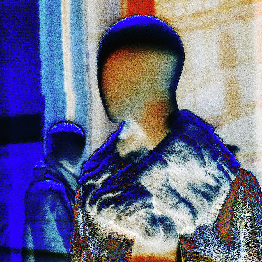 11414 Mannequin Series 6 #01 Square - Why Doesnt He Look At Me Digital Art