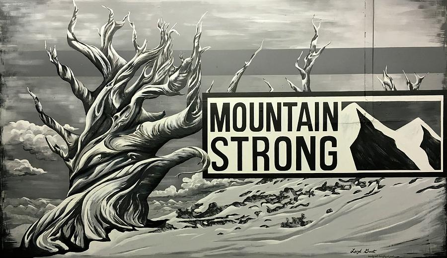 11ft x 18ft Mural for Mountain Strong CrossFit Painting by Leizel Grant