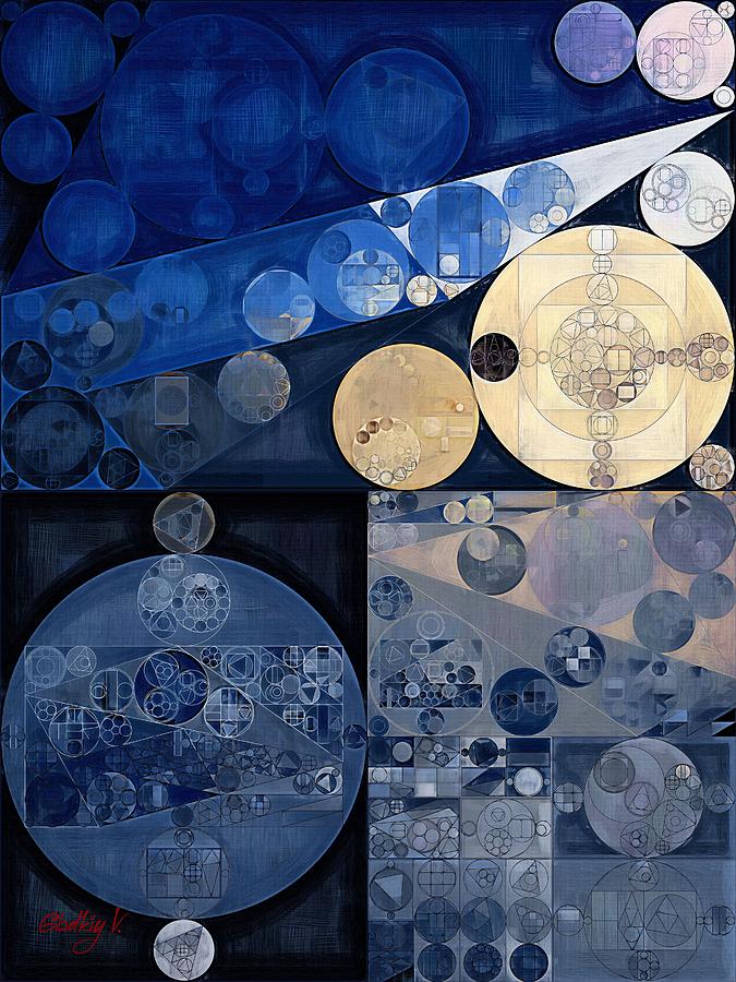 Abstract painting - Oxford blue #12 Digital Art by Vitaliy Gladkiy
