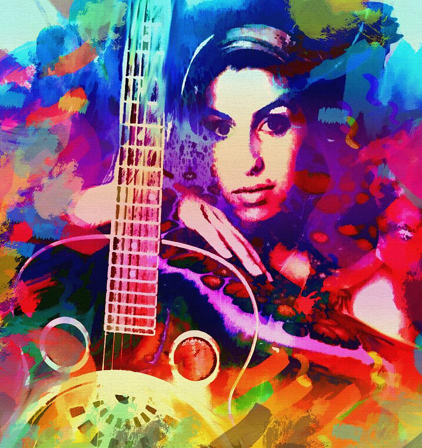 Amy Winehouse Painting by Bogdan Floridana Oana