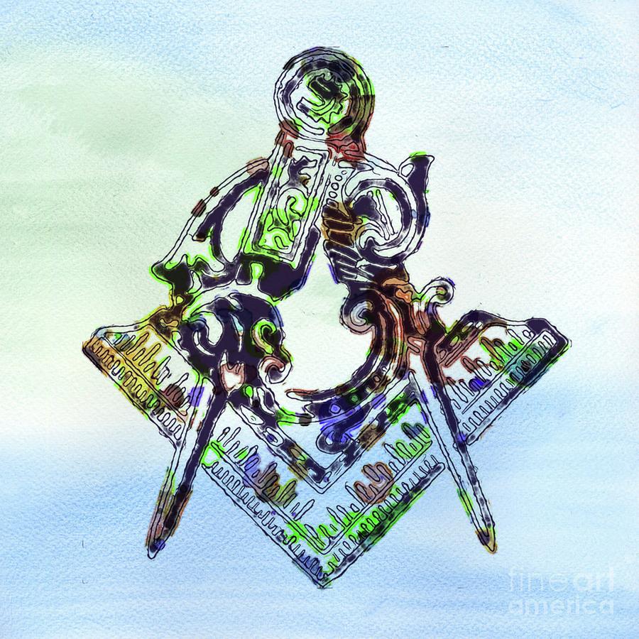 Freemason Painting - Ancient Freemasonic Symbolism By Pierre Blanchard 12 by Pierre Blanchard Freemason Painting - Ancient Freemasonic Symbolism By Pierre Blanchard 12 by Pierre Blanchard