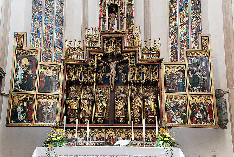 12 Apostles Altar - Rothenburg Photograph by Shirley Radabaugh