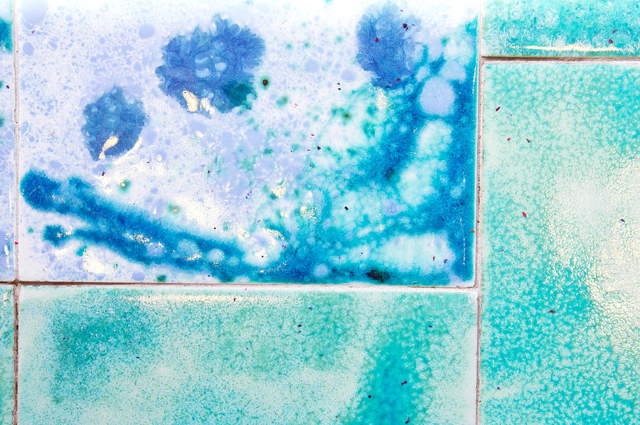 Abstract Photograph - Blue tiles #12 by Tom Gowanlock Abstract Photograph - Blue tiles #12 by Tom Gowanlock