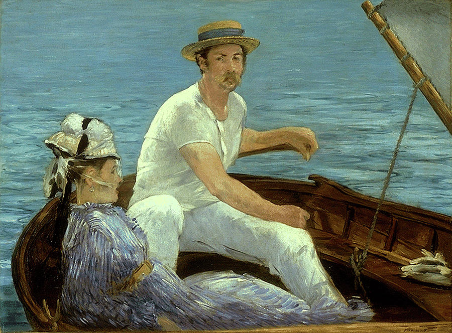 Boating Painting by Edouard Manet