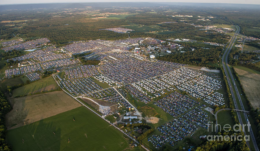 Bonnaroo Music Festival Aerial Photo Photograph by David Oppenheimer