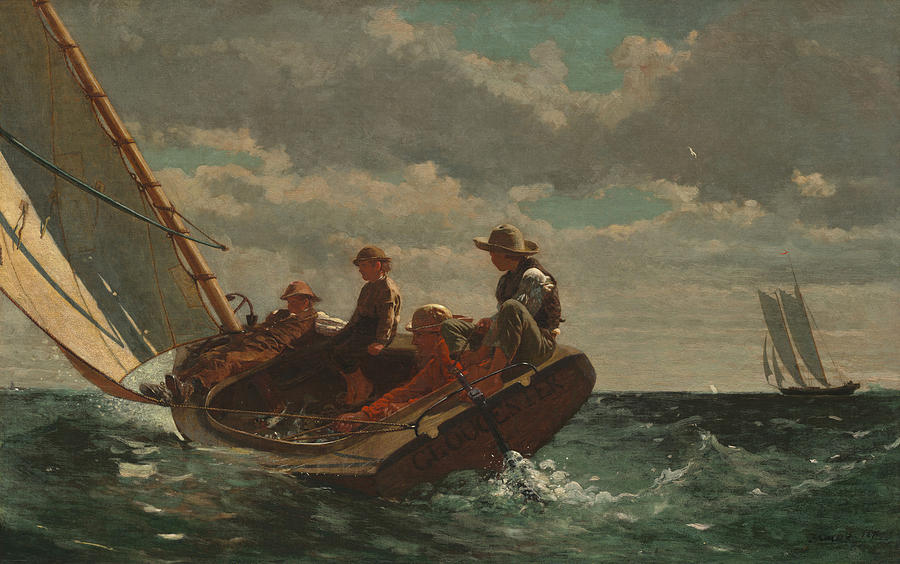 Breezing Up #12 Painting by Winslow Homer
