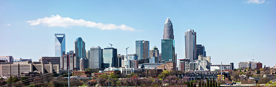 Charlotte north carolina city skyline and downtown  #12 Photograph by Alex Grichenko