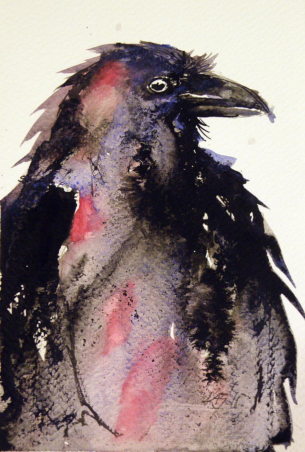 Crow #12 Painting by Kovacs Anna Brigitta