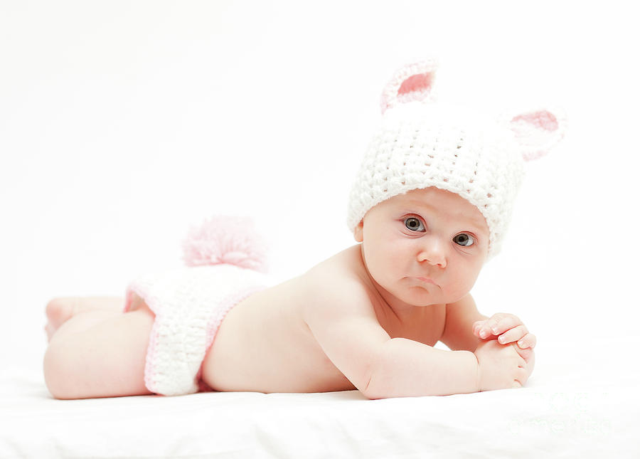 Cute Newborn Portrait #12 Photograph by Gualtiero Boffi