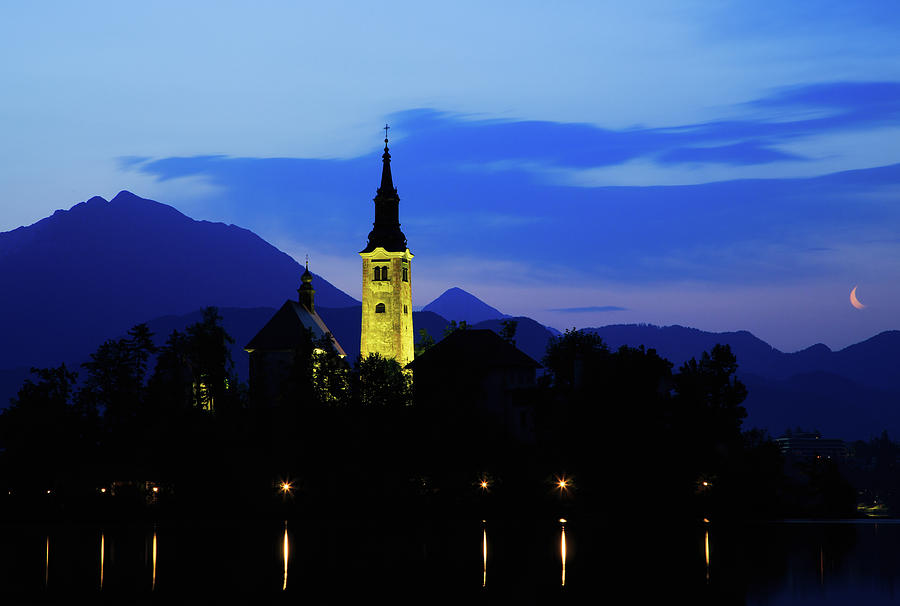 Dawn breaks over Lake Bled #12 Photograph by Ian Middleton