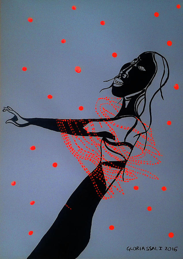 Dinka Diva - South Sudan #12 Painting by Gloria Ssali