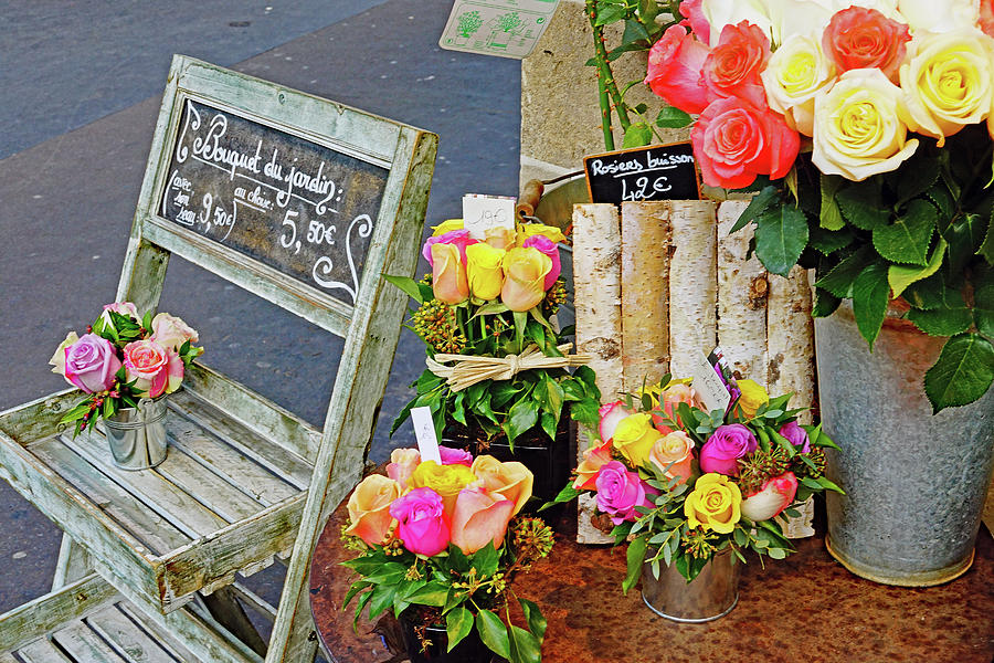 Flower Shop Display In Paris, France #12 Photograph by Rick Rosenshein