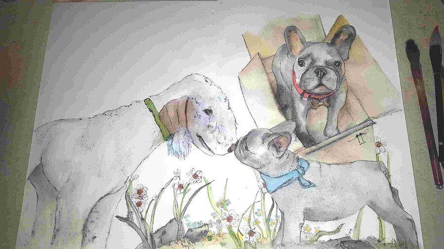 For love of a dog album #12 Painting by Debbi Saccomanno Chan