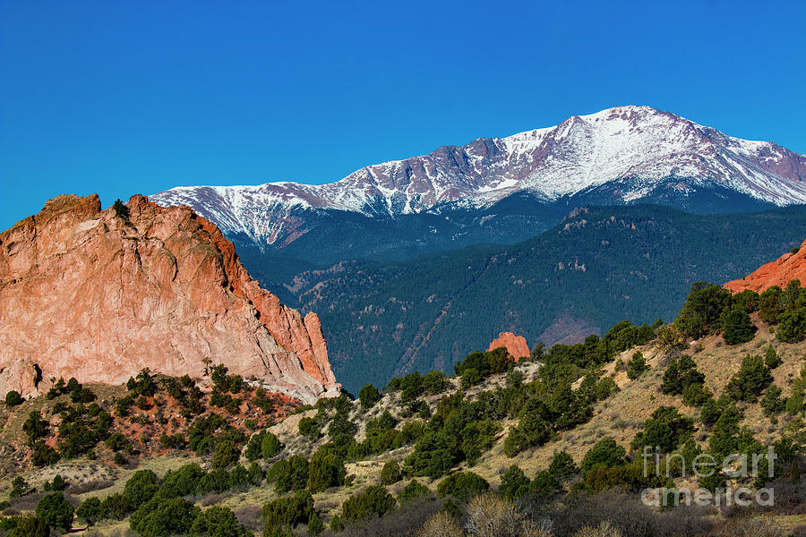 Garden of the Gods and Pikes Peak #12 Photograph by Steven Krull