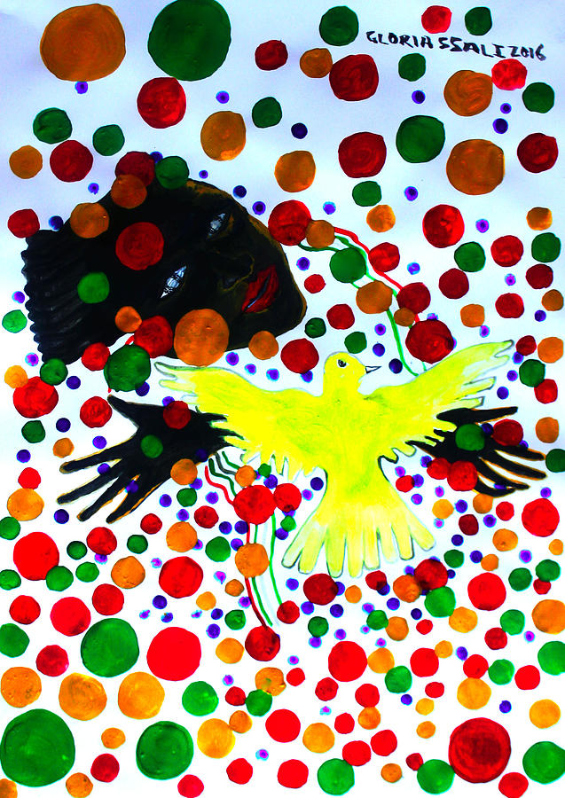 Hope for Peace in South Sudan #12 Painting by Gloria Ssali
