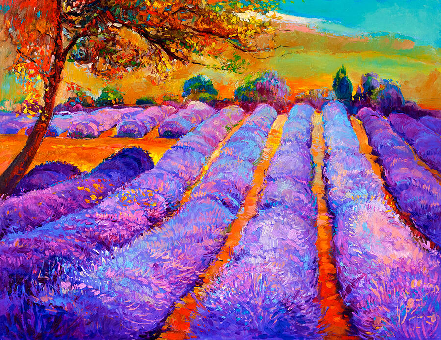 Lavender fields by Ivailo Nikolov Painting by Boyan Dimitrov - Pixels