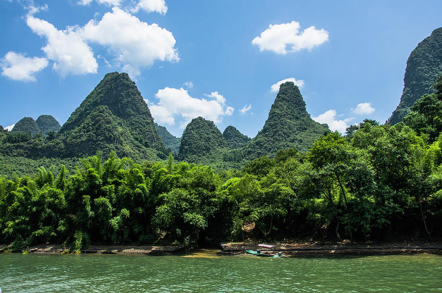 Lijiang River and karst mountains scenery #12 Photograph by Carl Ning