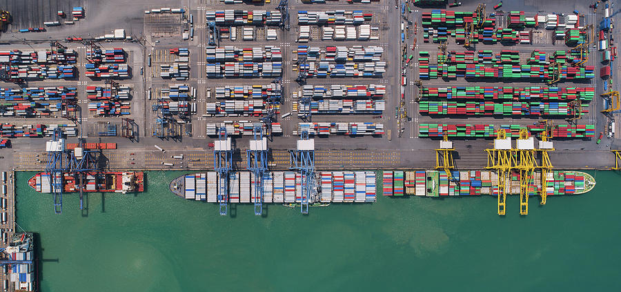 Logistic port #12 Photograph by Anek Suwannaphoom