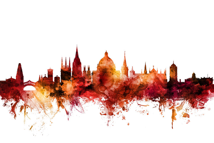 Oxford England Skyline #12 Digital Art by Michael Tompsett
