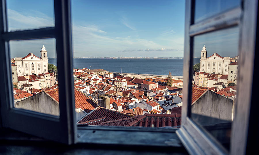 Portugal Lisbon view of Alfama neighborhood #12 Photograph by Eduardo Huelin