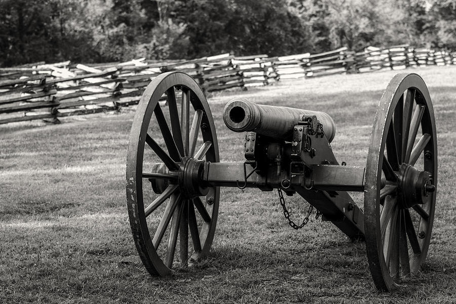 12 Pounder Napoleon BW Photograph by James Barber