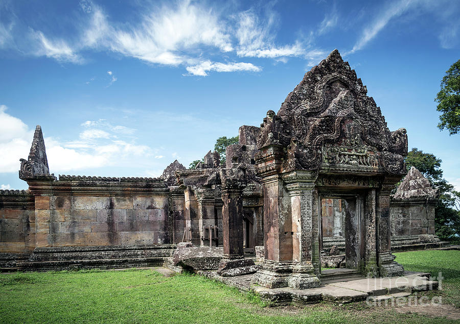 Preah Vihear Famous Ancient Temple Ruins Landmark In Cambodia #12 Photograph by JM Travel Photography