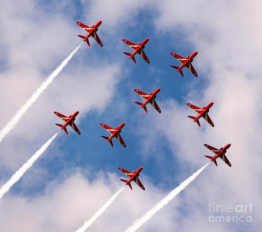 Red Arrows display #12 Photograph by Colin Rayner