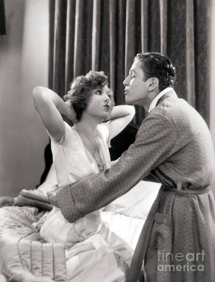 Bed Photograph - Silent Film Still: Couples #12 by Granger