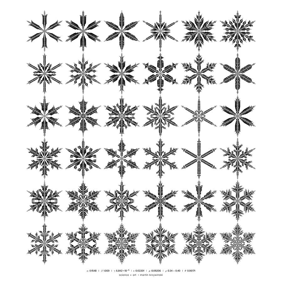 Snowflake simulation Digital Art by Martin Krzywinski - Fine Art America