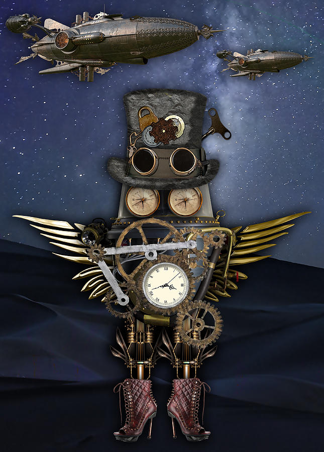 Steampunk Art #12 Mixed Media by Marvin Blaine