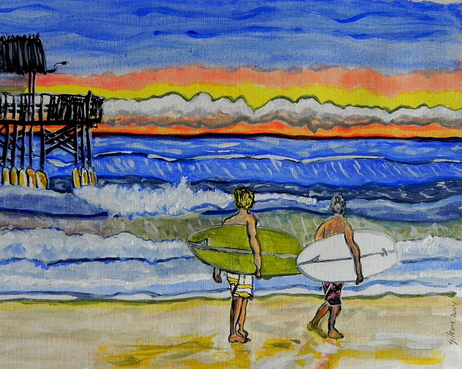 Beach Painting - Surf art #2 by W Gilroy