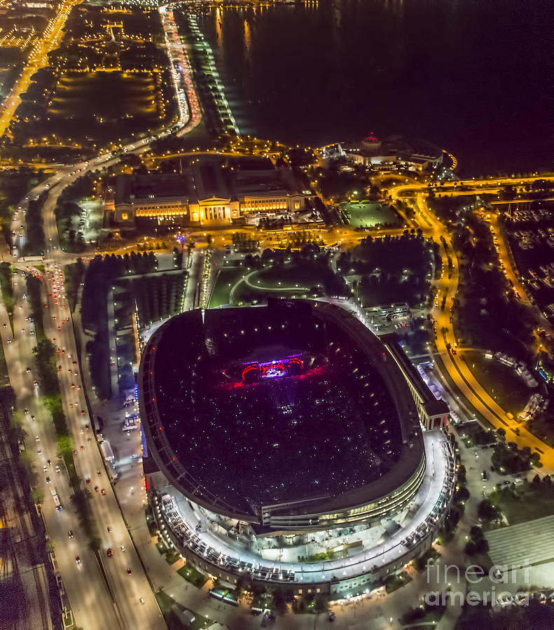 Grateful Dead Photograph - The Grateful Dead at Soldier Field Aerial Photo #13 by David Oppenheimer