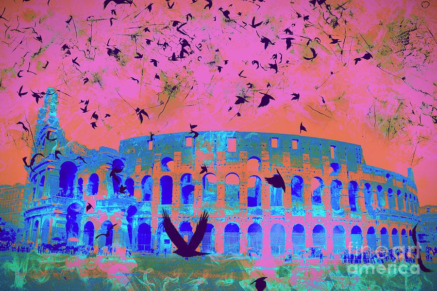 The Roman Colosseum From Afar #12 Digital Art by Marina McLain