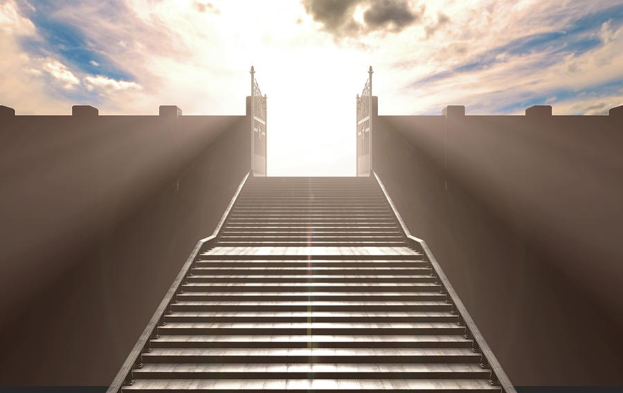 The Stairs To Heavens Gates Digital Art By Allan Swart Pixels